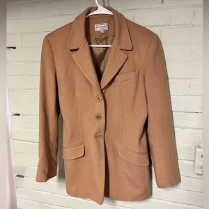 Henri Bendel Classic Vintage Camel Tan Jacket, 6